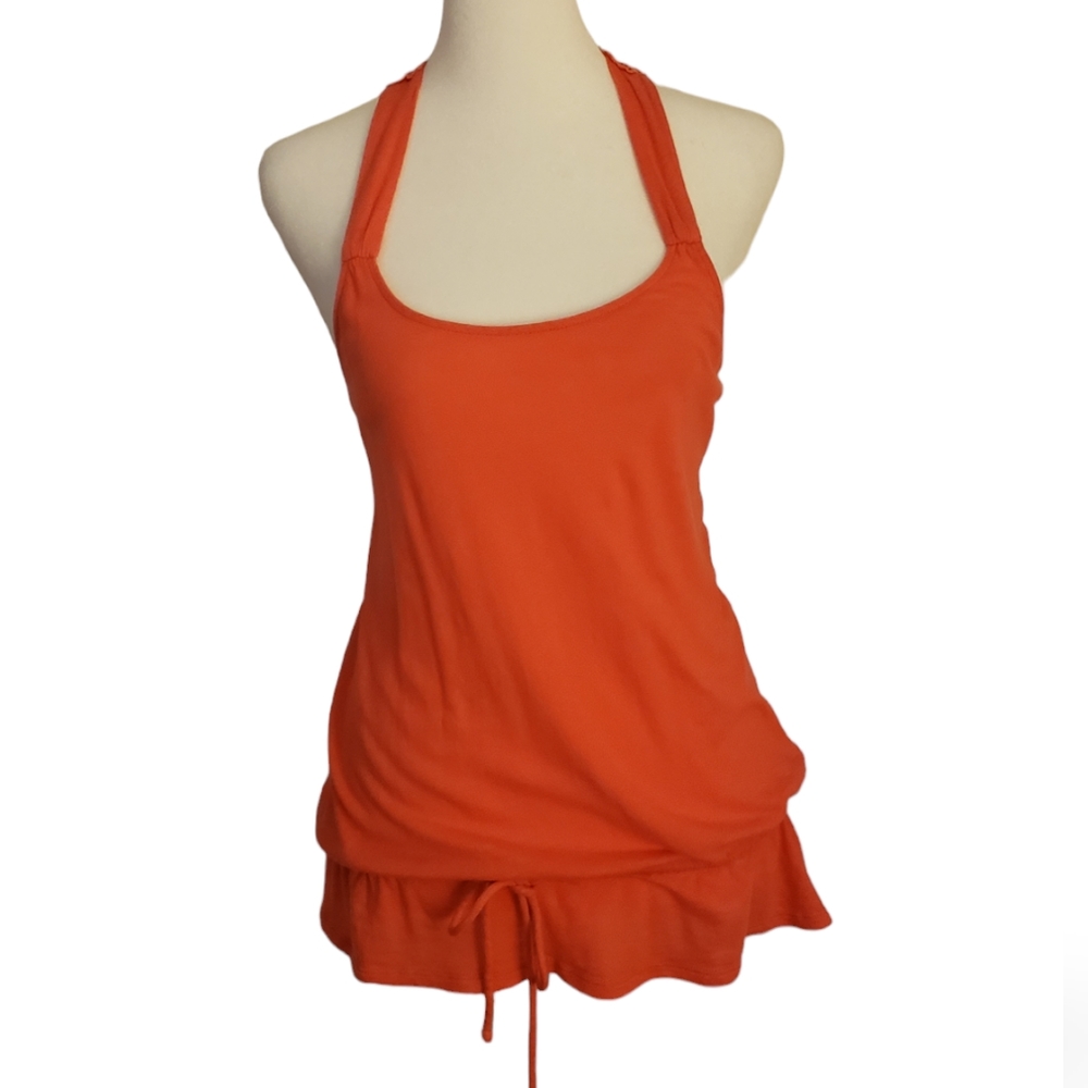 Express Women's Coral Tank Top embroidery Back Size XS